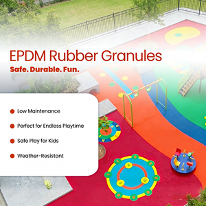 Granulés de caoutchouc EPDM de qualité supérieure, multicolores, surface douce au toucher, anti-reflet, résistants à la décoloration, aux UV et à l'usure, pour parcs d'attractions. - Product Image 3