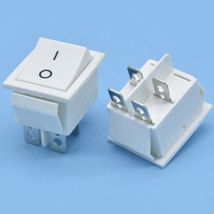Hot KCD4 White 6 Pin r11 R19a R4s <strong>T120</strong> 16a 250vac T85 T105/55 1e4 T125/55 5e4 <strong>20a</strong> <strong>125vac</strong> 4pins <strong>Rocker</strong> <strong>Switch</strong> - Product Image 1