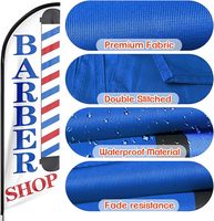 Drapeau de barbier personnalisé de haute qualité pour les promotions d'événements commerciaux en plein air et les drapeaux et bannières promotionnels de salon de coiffure