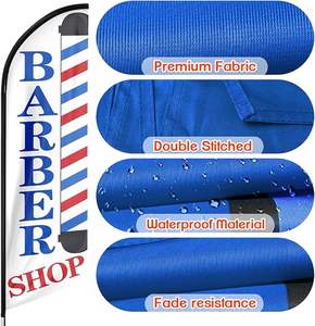 علم الحلاق المخصص عالي الجودة للمناسبات التجارية الخارجية والعروض الترويجية ومتاجر الحلاقة أعلام ولافتات ترويجية - Product Image 3