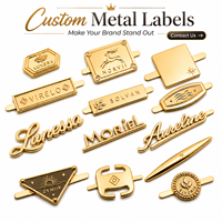 Logotipo de letras metálicas 3D personalizadas para bolsos, placas de identificación, accesorios para carteras, diseño de etiqueta de nombre personalizada para marca, pequeña y segura.