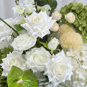 Centros de Mesa de Seda Artificial Realistas en Blanco y Verde, Bolas de Flores, Decoraciones para Mesas de Boda, Arreglos para Eventos - Product Image 3