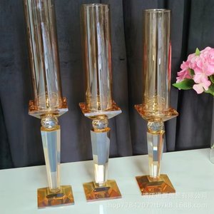 Portacandele a Colonna in Cristallo Trasparente Lucidato di Alta Qualità, Ecologico, per Matrimoni, Eventi Pasquali e Hotel - Product Image 6