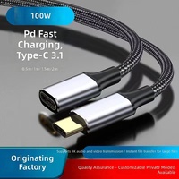 Câble d'extension USB-C mâle vers femelle 100W 16 broches Gen2 pour audio ou vidéo, chargement et transfert de données pour Phone 16 et Samsung
