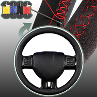 Couverture de volant de voiture point à la main en cuir microfibre daim Style populaire pour Dodge Grand Caravan Journey Avenger Durango