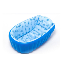 LC Grande Taille Bébé Gonflable Baignoire Enfants Pliable Voyage Air Douche Bassin Bains De Siège Anti-glissante (Pour 0-3 Ans)