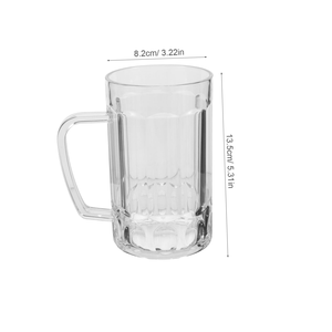 Wholesale Custom Unbreakable Polycarbonate Acrylic Clear 500 ml <b>Plastic</b> Beer Glasses Beer <b>Mugs</b> with Handle - Product Image 2