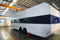 Mobil-home de camping, conteneur RV, grande maison préfabriquée, caravane de camping avec chambre, cuisine, toilettes et salon