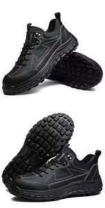 Chaussures de sécurité unisexes à lacets, résistantes aux perforations, antidérapantes, confortables, épaisses, résistantes à l'usure, respirantes, avec embout composite - Product Image 4