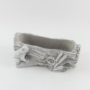La mejor maceta de cemento gris hoja y maceta cilindro redondo decoración de maceta - Product Image 4