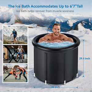 <span class=keywords><strong>Baignoire</strong></span> de glace pour athlètes avec couvercle <span class=keywords><strong>Baignoire</strong></span> de glace gonflable portable pour adultes <span class=keywords><strong>Baignoire</strong></span> pliable de récupération sportive - Product Image 3