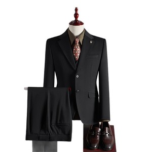 2025 nuevo traje <span class=keywords><strong>de</strong></span> boda para <span class=keywords><strong>hombre</strong></span>, traje <span class=keywords><strong>de</strong></span> negocios <span class=keywords><strong>de</strong></span> tres piezas con un solo pecho y cierre largo, vestido <span class=keywords><strong>de</strong></span> novio <span class=keywords><strong>de</strong></span> talla grande para Otoño e Invierno - Product Image 6