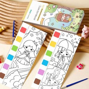 Libro de Dibujo y Coloreo para Niños con Papel de Acuarela y Pinturas para Estudiantes Jóvenes de Arte - Regalo - Product Image 1