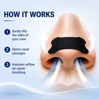 Bandes nasales OEM, fourniture directe d'usine, bande adhésive anti-ronflement, bandes respiratoires extra-fortes pour le sommeil et le sport, certifiées CE et MSDS