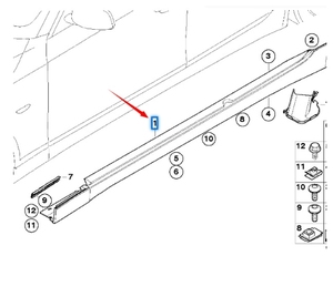 51717066221 la trave inferiore sinistra è adatta per la serie BMW 5 E60 E61 - Product Image 4