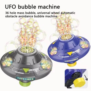 Máquina sopladora <span class=keywords><strong>de</strong></span> burbujas giratoria automática para niños, juguetes coloridos, platillo volador, juguete <span class=keywords><strong>de</strong></span> agua y jabón, juguetes para hacer burbujas espaciales <span class=keywords><strong>de</strong></span> dibujos animados - Product Image 3