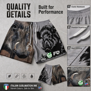 Celana Pendek Wanita FQ Custom Highland Cow Flora Footy Bermotif Sublimasi Babi Hutan Leopard Gaya Peternakan Australia untuk Gym - Product Image 5