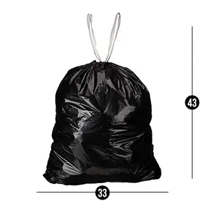 Wholesale Drawstring Black Kitchen Trash Bag Thick Home Office Large Size Plastic Garbage Bags on roll