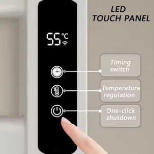 EIOIOL-Porte-serviettes électrique mural <span class=keywords><strong>vintage</strong></span> en acier inoxydable brossé gris métal pliable avec affichage numérique pour hôtels - Product Image 4