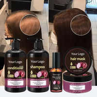 Shampoing et Après-Shampoing Végétalien Biologique à l'Oignon OEM Nourrissant Hydratant Antifongique Anti-Poux Soin Capillaire Nettoyage Profond Entretien Perruque
