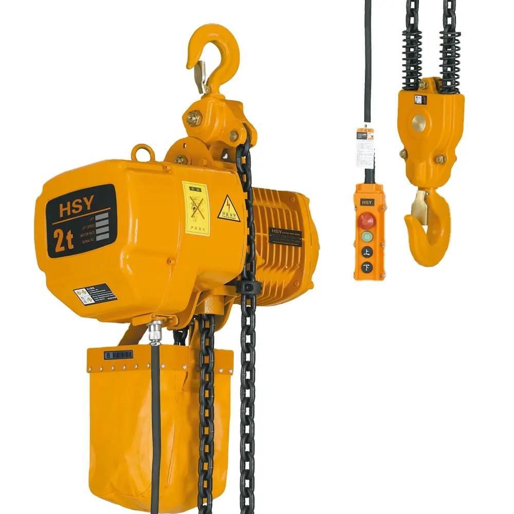 workshop suitable cheap price 2 ton 2000kg double speed 3m 6m 380V 220V lifter electric chain hoist