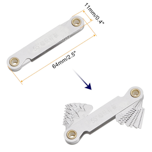 Medidor <span class=keywords><strong>de</strong></span> paso <span class=keywords><strong>de</strong></span> tornillo imperial YouQi 55 °-<span class=keywords><strong>Comprobador</strong></span> <span class=keywords><strong>de</strong></span> rosca <span class=keywords><strong>de</strong></span> acero al carbono con cuchillas <span class=keywords><strong>de</strong></span> 4-48 TPI para maquinistas - Product Image 5