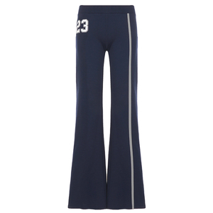Pantalones de punto con estampado de números Y2K para mujer, de tiro bajo, con bloques de color, corte recto, holgados, estilo urbano - Product Image 6