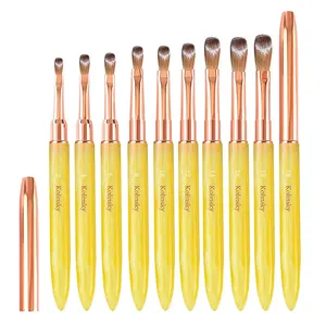 1Pc Yellow Kolinsky Nail Art <b>Brush</b> Acrylic UV Gel Extension Pen Nail Polish Painting Drawing <b>Brush</b> Nail Art <b>Brush</b> - Product Image 6