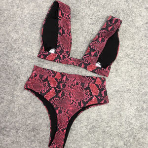 YY5144-Bikini brasileño con estampado de cebra, traje de baño personalizado, conjunto ecológico, estilo vendaje, ropa de playa - Product Image 4