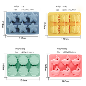 <span class=keywords><strong>Moule</strong></span> à glaçons en silicone personnalisé à 6 cavités, bac à glaçons en silicone de qualité alimentaire, boîte de fabrication de glaçons en silicone - Product Image 4