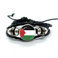 Populaire 31 Styles Free Palestine SAVE PALESTINE Drapeau Temps Gemstone Bracelet Réglable Tissé À La Main pour Homme et Femme