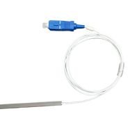 Stabilitas Tinggi 1x8 SC-UPC SM PLC Mini Fiber Optic Adapter FTTH Menggunakan Tabung Baja Tahan Karat PLC HI LINK