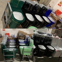 Inodoro de una pieza con sifón y lavabo suspendido de cerámica, estilo moderno, color negro, conjunto de inodoro WC