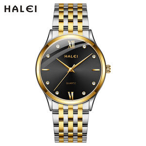 Envío Directo HALEI Nuevo Reloj de Cuarzo Original para Hombre con Diamantes, Resistente al Agua 3BAR, Acero Inoxidable, Movimiento Japonés, Venta al Por Mayor - Product Image 4
