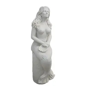 مصنع الساخن بيع حجر حورية البحر امرأة تمثال من الرخام
