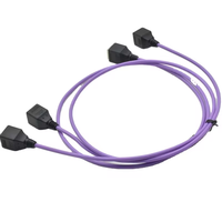 Connecteur de câble de réseau étanche à double extrémité RJ45 à RJ45 de communication industrielle électronique