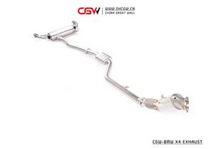 ท่อไอเสียเสียงประกอบได้อย่างถูกต้อง,ท่อไอเสียพร้อมปลายคาร์บอนไฟเบอร์สำหรับ BMW X4 G02 <span class=keywords><strong>2</strong></span>.0T - Product Image 2