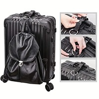 Sangle de bagage ajustable avec anneau métallique et boucle, sangle de transport robuste pour sacs et manteaux