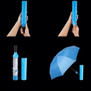 Creative Wine Bottle Umbrella Custom logo 3 Folding Umbrella Rain Sun Sunshade Uv Protection - Product Image 3