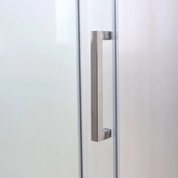 Cabine de douche de salle de bain populaire cadre en aluminium droit 4 panneaux 2 portes de douche coulissantes en verre mobiles