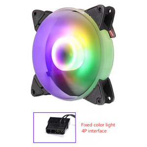Ventilador de caja RGB de 12cm al por mayor, ventilador de refrigeración de chasis de ordenador pequeño de 6 pines externo/interno silencioso y luminiscente de alta calidad - Product Image 4
