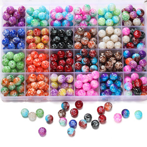Glass Beads 4mm Iridescent Gradient Two Tone Loose Beads For DIY Jewelry Making Bracelets <b>Necklaces</b> Accessories - Product Image 1