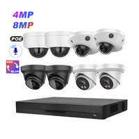 Sistema de CCTV Inteligente para el Hogar, Uso Interior/Exterior, Cámara de 5MP/8MP, POE, NVR de 4 Canales, Visión Nocturna en Color, Audio Bidireccional, Almacenamiento en la Nube