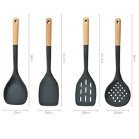 Home Essentials Ensemble d'outils de cuisine résistants à la chaleur Ensembles d'ustensiles de cuisine en silicone de qual