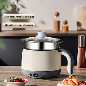 Casserole électrique multifonctionnelle de haute qualité en acier inoxydable avec revêtement antiadhésif, verre trempé, capacité de 1,8 L, pour la maison - Product Image 4