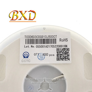 Ban đầu tụ điện gốm TCC0603COG910J500CT 0603 <span class=keywords><strong>91PF</strong></span> 50V 5% NPO tụ con chip - Product Image 4