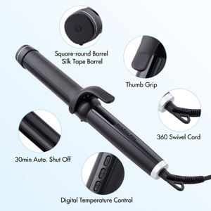 Ensemble de fer à friser, fer à friser en céramique à long barillet, baguette à friser pour un usage domestique et en salon, brosse électrique à friser, fer à friser pour cheveux - Product Image 5