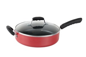 Sartén de aluminio y cerámica Homemory, sartén para saltear con revestimiento metálico de alta calidad, sartén roja con revestimiento cerámico, sartén profunda, olla <span class=keywords><strong>jumbo</strong></span>. - Product Image 2
