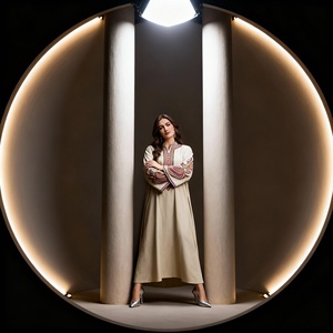 Robe Abaya Longue Maxi Élégante et Modeste de Luxe en Polyester Brodé Personnalisée pour Femmes Musulmanes Tenue de Soirée - Product Image 4