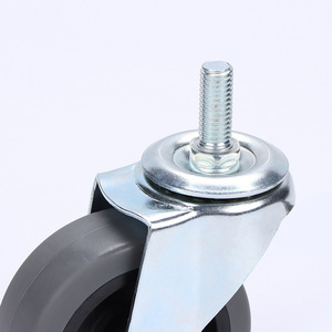 Tpr Swivel <b>Caster</b> 3 Inch Ball Bearing Industrial Furniture <b>Wheels</b> Gray Durable - Product Image 1